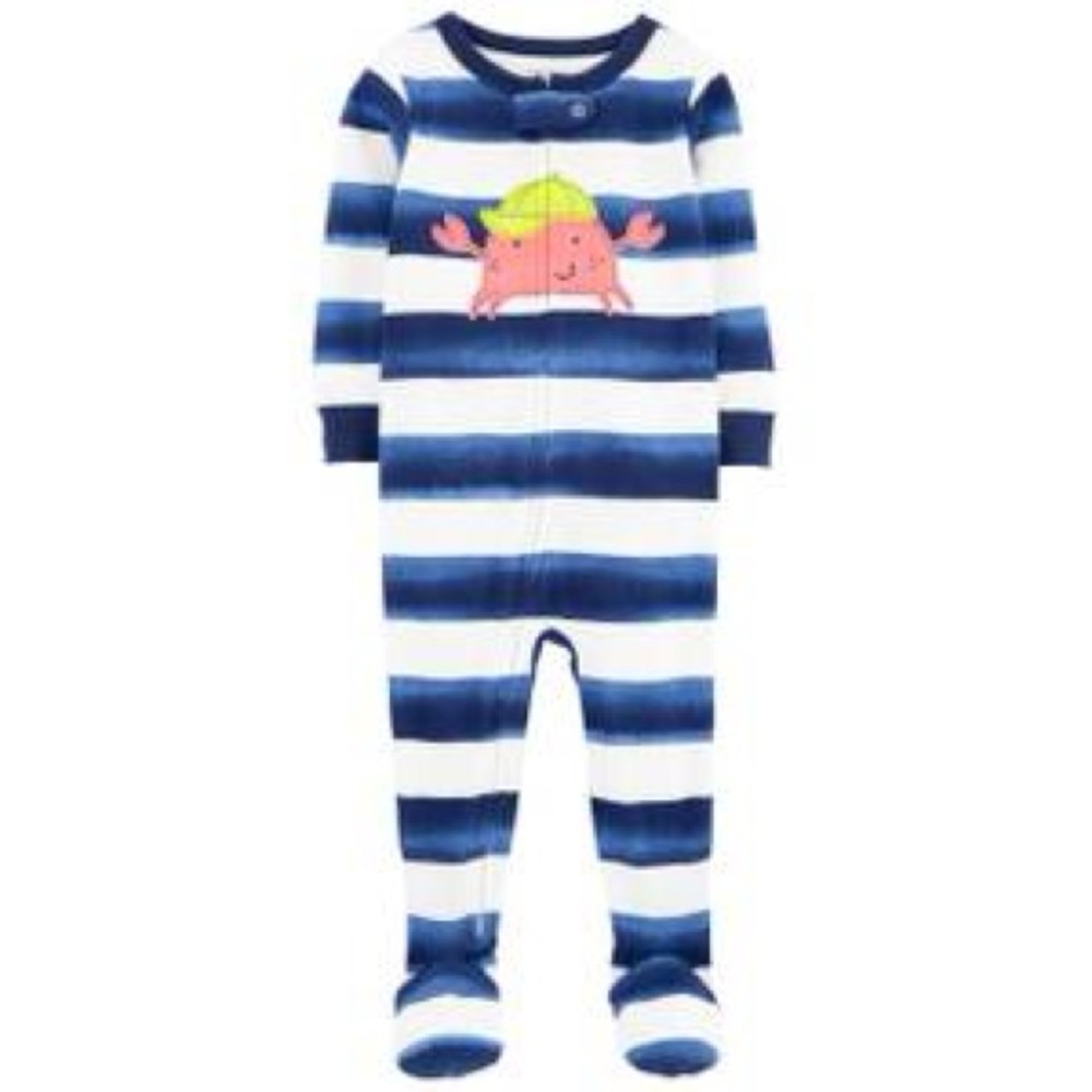 NWT Carter’s 1-Piece Crab 100% Snug Fit Cotton Footie Pajamas